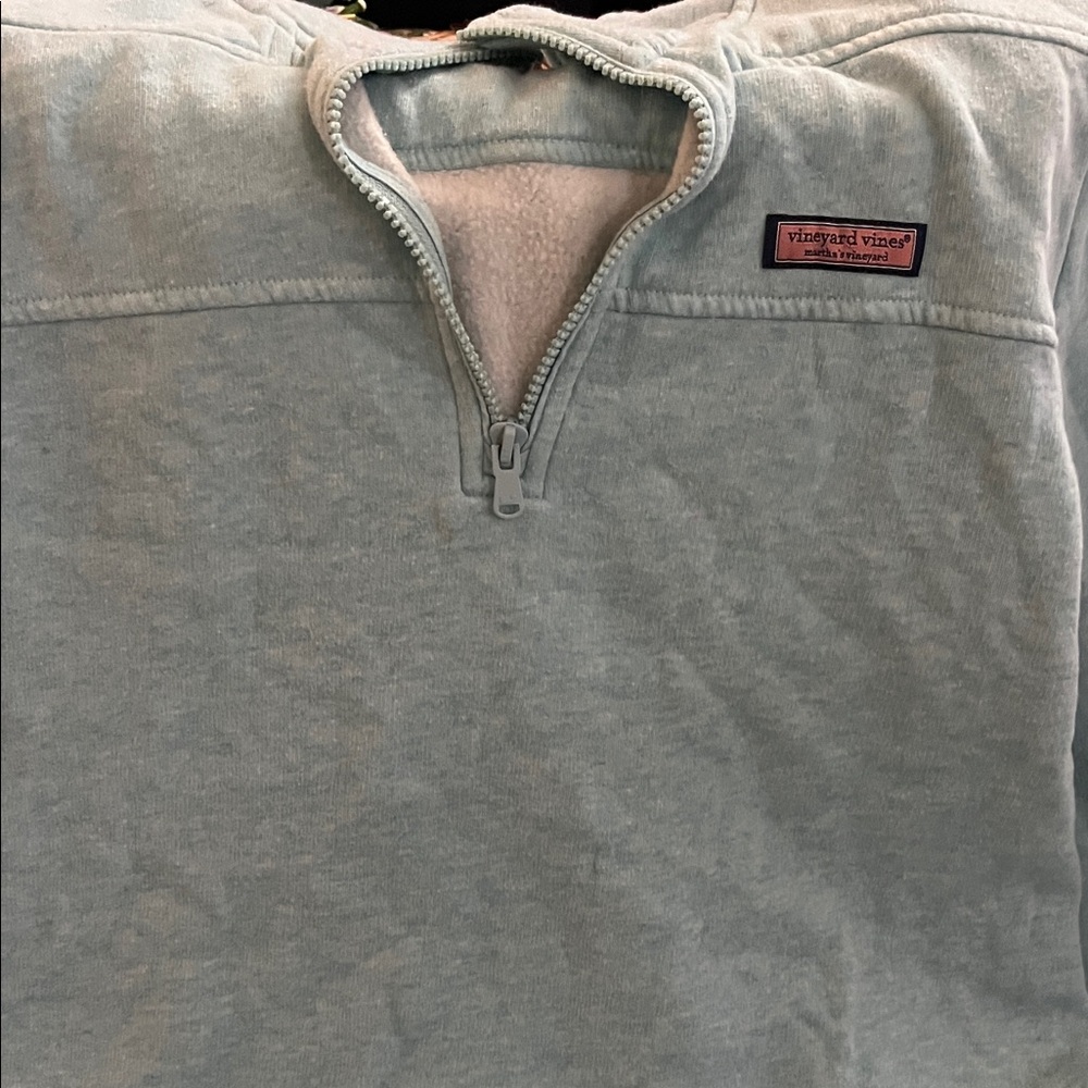 Vineyard Vines WoMen's Light blue quarter Zip Sweater sweatshirt